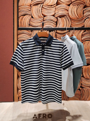 Polo Kẻ 55% cotton (3 màu) - 11551 - S.DarkNavy