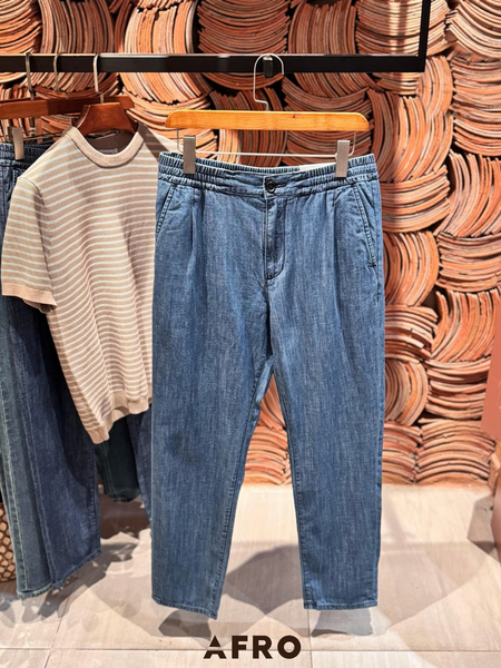 Quần Baggy Denim 80% Cotton Hàn Quốc (2 màu) 11463- Marine Blue
