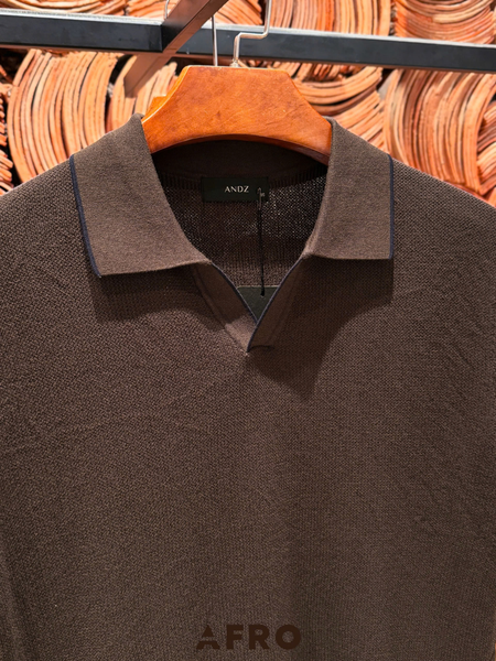 ANDZ No-button Polo 80% Cotton (3 màu) - 11574 - Brown