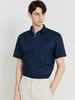 Sơmi Dupont Cộc Tay Pha Nẹp (2 màu) - 11601 - Blue