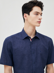 Sơmi Dupont Cộc Tay Grosgrain (3 màu) - 11610 - Dark Navy