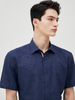 Sơmi Dupont Cộc Tay Grosgrain (3 màu) - 11610 - Dark Navy