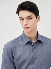 Sơmi Dupont Cộc Tay Grosgrain (3 màu) - 11613 - Dark Gray