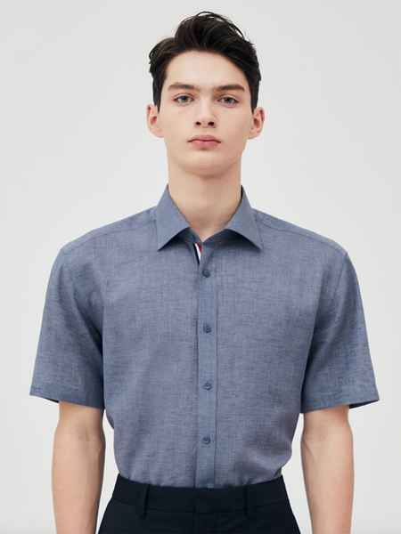 Sơmi Dupont Cộc Tay Grosgrain (3 màu) - 11613 - Dark Gray