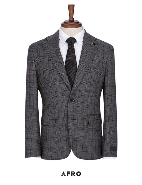 Suit Kẻ 100% Wool Cao Cấp SIEG 8202 - Charcoal