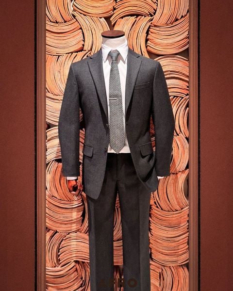 Suit Micro-Pattern 70% Lông Cừu Hàn Quốc - M.Gray 11028