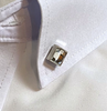 Cài cổ áo somi button down đá vuông