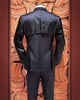 Textured Summer Half-Lined Suit - 11359 - Navy