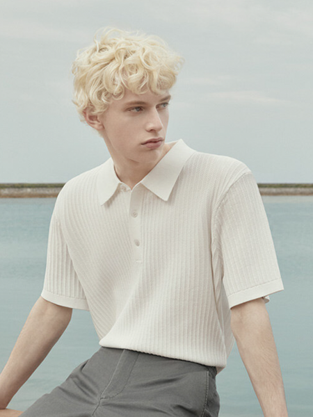 Polo 59% rayon (2 màu) - 11405 - White