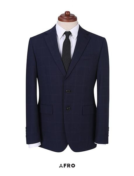 Suit Kẻ Big Check 48% Wool Sieg - Navy 8166