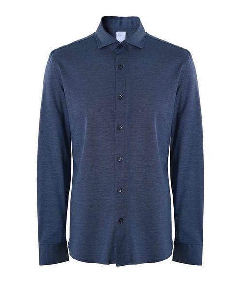 Sơmi Nam Micro-Pattern Hàn Quốc - Navy 10762