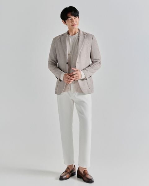 Blazer Nam Micro-Check Hàn Quốc EDITION - 10430 - Beige