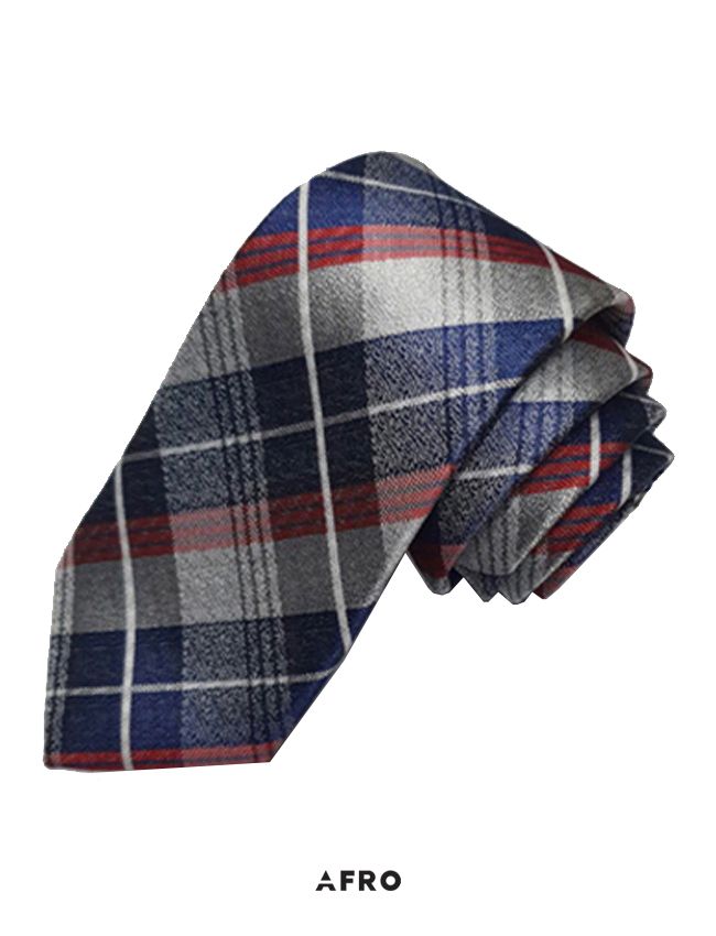 Cravat Hàn Quốc Pha Kẻ Đỏ - 7380