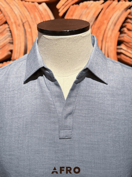 Sơmi chui đầu (2 màu) - 11259 - Gray Blue