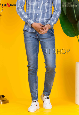 Quần jeans Nam Titishop QJ282 Wax Co giãn