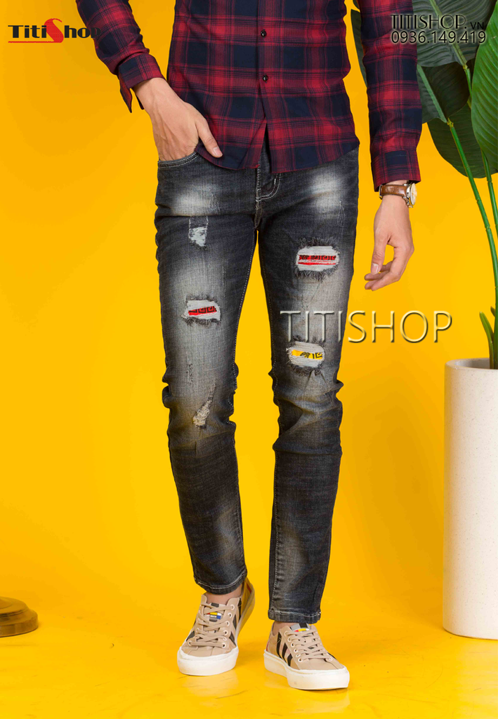 Quần Jeans Nam Titishop QJ307 WAX Cao cấp