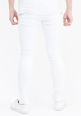 Quần jeans Nam rách gối  QJ108 ( TRẮNG)