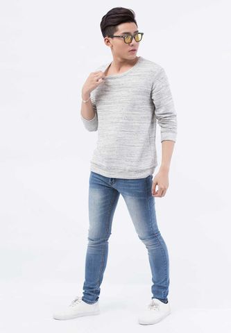 Quần jeans Nam rách gối màu đen QJ102 ( Xanh)