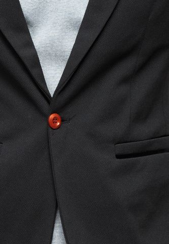Áo vest NAM màu đen cài nút đỏ AVN47 ( ĐEN )