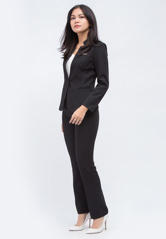 Bộ vest nữ quần dài ACC76 màu đen 1 nút