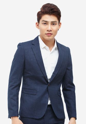 Áo vest Titishop xanh navy sọc xám AVN89 ( nhập khẩu )