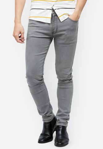 Quần jeans Titishop QJ151 màu xám ống ôm