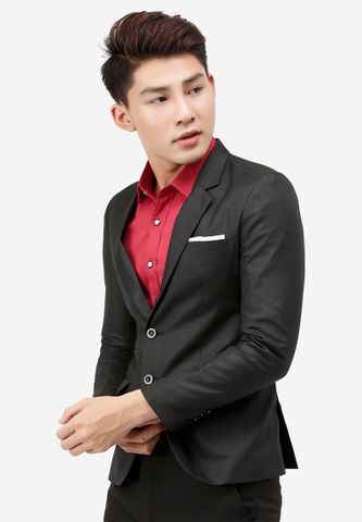 Bộ vest Titishop BVN 2 nút cài màu đen