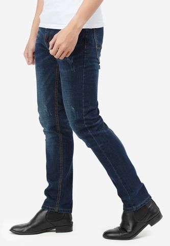 Quần jeans Titishop QJ163 wash bạc màu xanh đen