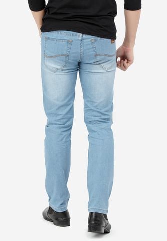 Quần jeans Titishop QJ161 wash bạc màu xanh da trời