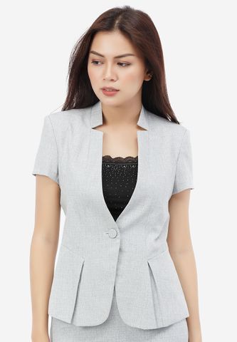 Áo vest nữ ACC51 tay ngắn màu xám trắng