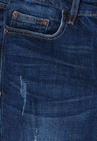 Quần jeans Titishop QJ189 màu xanh dương mài ống