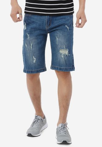 Quần Short Jean TiTiShop QS40 mài rách màu xanh dương