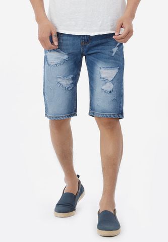 Quần Short Jean TiTiShop QS44 mài rách màu xanh dương