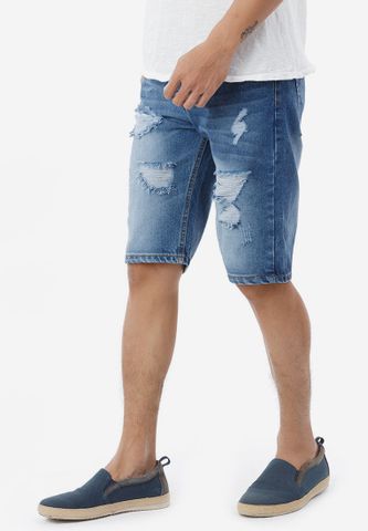 Quần Short Jean TiTiShop QS44 mài rách màu xanh dương