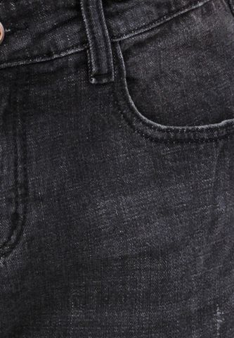 Quần jeans Titishop QJ185 mài xước màu đen