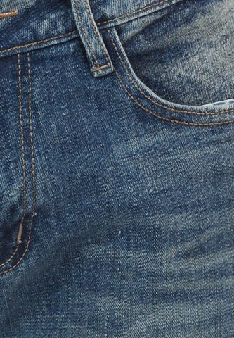 Quần jeans Titishop QJ187 rách gối màu xanh dương wash