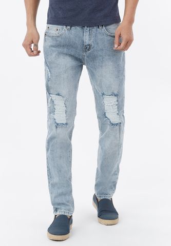 Quần jean Nam TITISHOP QJ181 WAX RÁCH