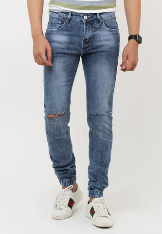 Quần Jean nam Jogger Pants QJ203 Xanh wax