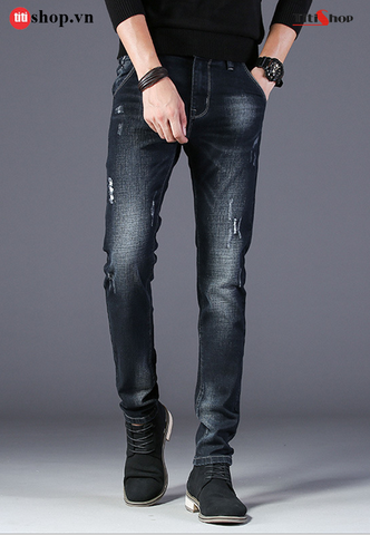 Quần jeans Nam Titishop QJ274 Wax co giãn