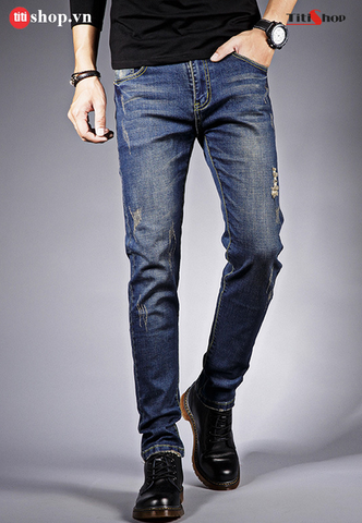 Quần jeans Nam Titishop QJ279 Wax Co giãn