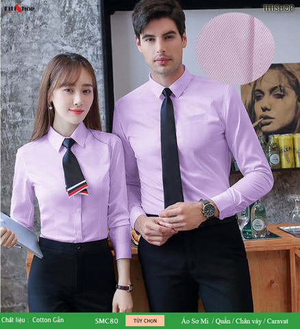 Đồng phục sơ mi Titishop SMC80 ( Cotton Gân )