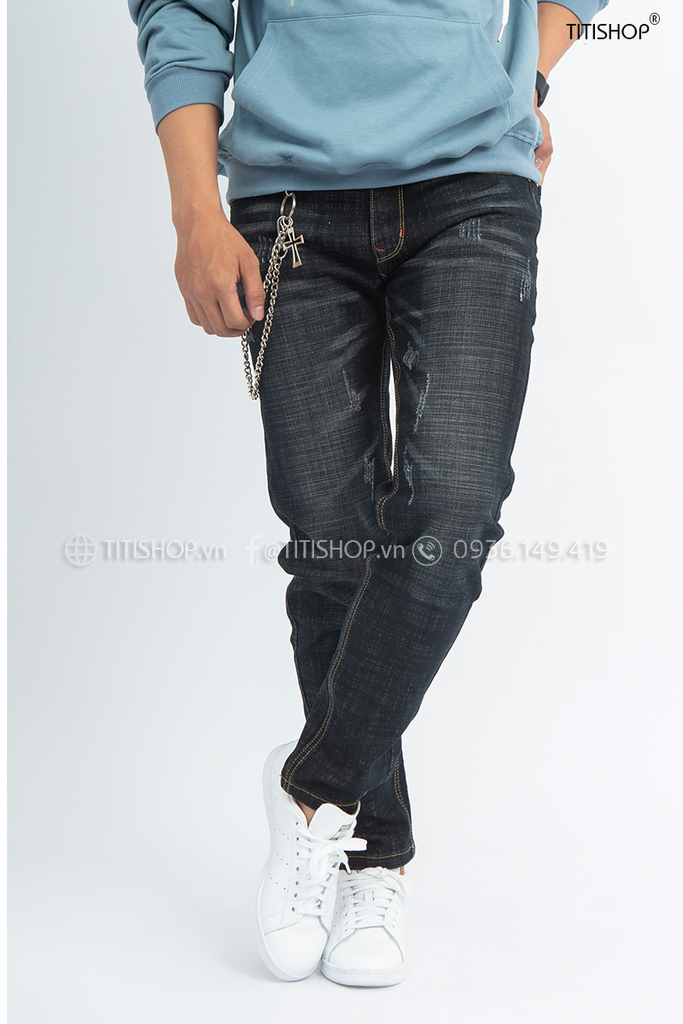 Quần jeans Nam Titishop QJ277 Wax Co giãn