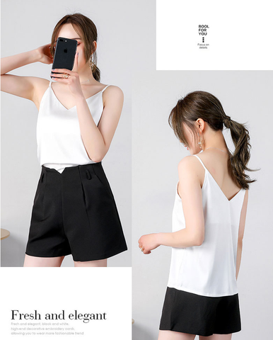 Camisole Mặc vest Titishop AOL177 Trắng