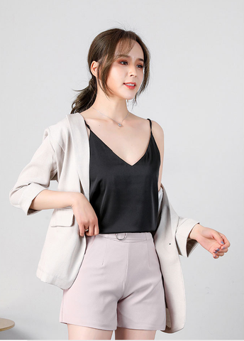 Camisole Mặc vest Titishop AOL178 Đen