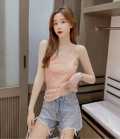 Camisole Mặc vest Titishop AOL192 Hồng Luxury