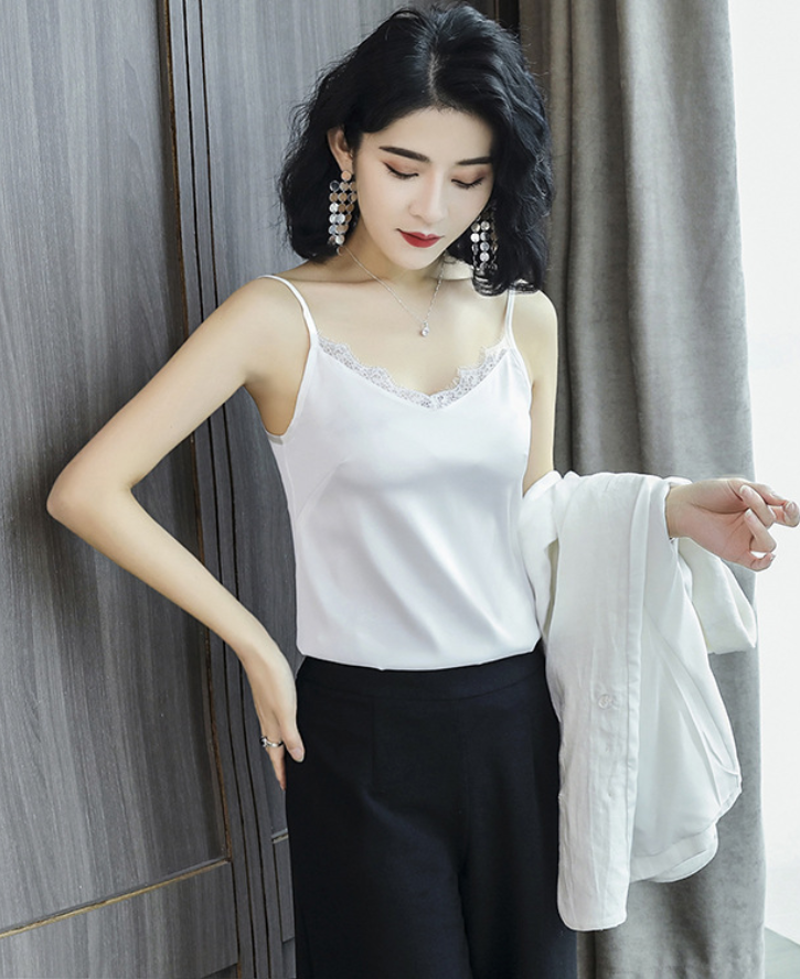 Camisole Mặc Vest Titishop AOL198 Trắng