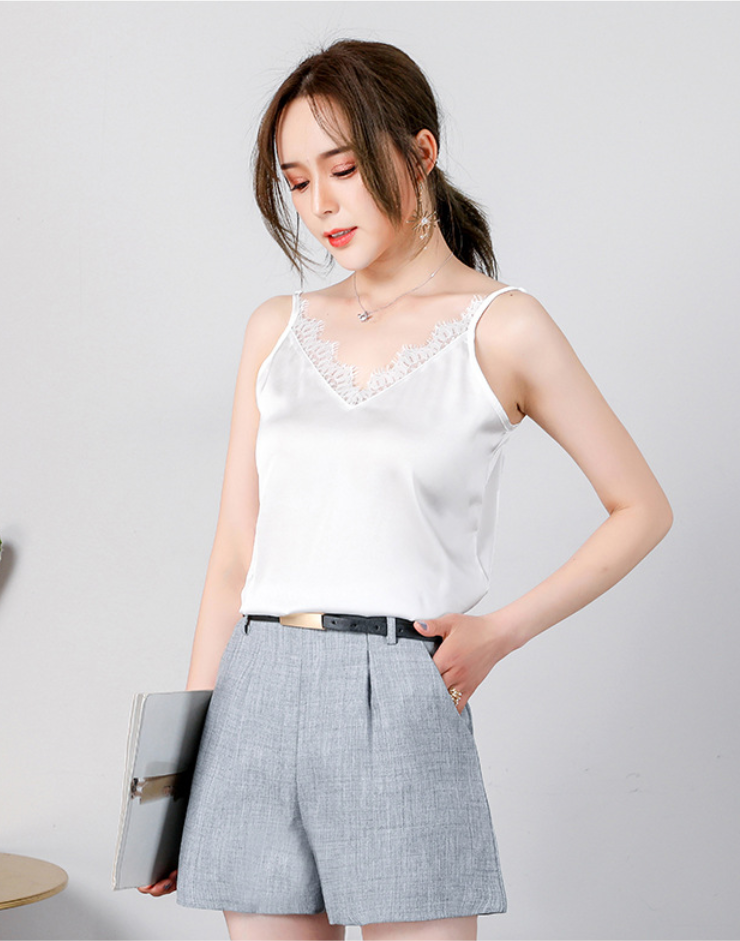 Camisole Mặc Vest Titishop AOL234 trắng