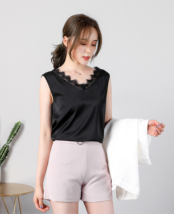 Camisole Mặc Vest Titishop AOL235 Đen