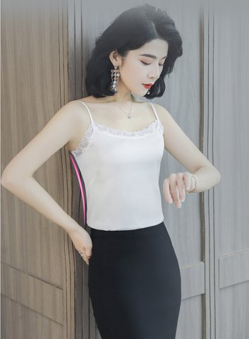 Camisole Mặc Vest Titishop AOL241 Trắng