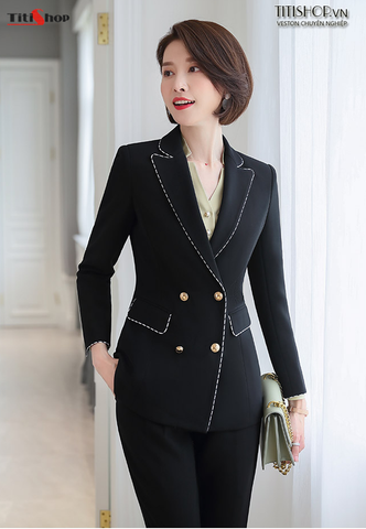 Aó vest Nữ Titishop ACC422 Đen Luxury